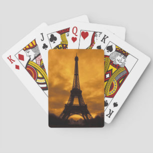 EU, France, Paris.  Eiffel Tower. Playing Cards