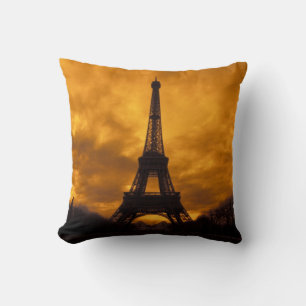 EU, France, Paris.  Eiffel Tower. Throw Pillow