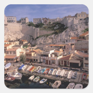 EU, France, Provence, Bouches, du, Rhone, 7 Square Sticker