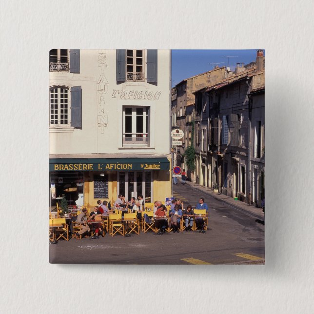 EU, France, Provence, Bouches-du-Rhone, Arles. 2 Inch Square Button (Front)