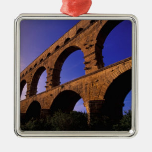 EU, France, Provence, Gard, Pont du Gard. 3 Metal Ornament