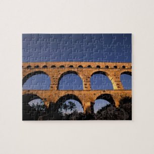 EU, France, Provence, Gard, Pont du Gard. Roman Jigsaw Puzzle