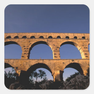 EU, France, Provence, Gard, Pont du Gard. Roman Square Sticker