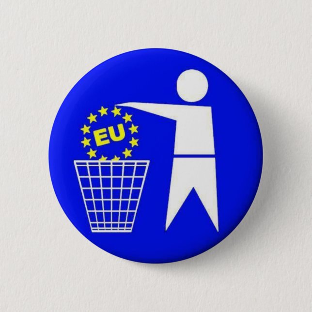 EU protest 2 Inch Round Button (Front)