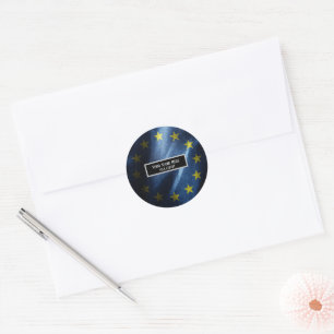 EU silk flag Classic Round Sticker