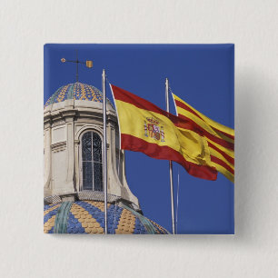 EU, Spain, Catalonia, Palau de la Generalitat. 2 Inch Square Button