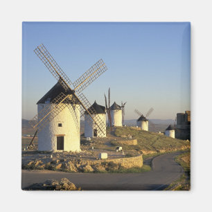 EU, Spain, La Mancha, Consuegra. Windmills and Magnet