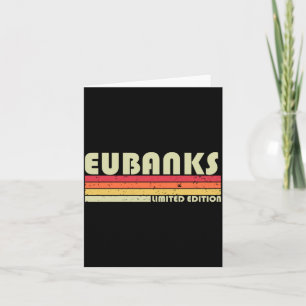 Eubanks Surname Funny Retro Vintage 80s 90s Card