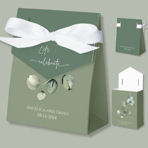 Eucaluptus sage Let’s Celebrate names date Favor Box