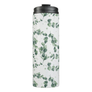 Eucalypt floral leafs thermal tumbler