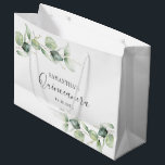 Eucalyptus 15th Birthday Greenery Quinceanera Large Gift Bag<br><div class="desc">TIP: Matching items available in this collection. Our botanical eucalyptus birthday collection features watercolor foliage and modern typography in dark grey text. Use the "Customize it" button to further re-arrange and format the style and placement of text. Could easily be repurpose for other special events like anniversaries, baby shower, birthday...</div>