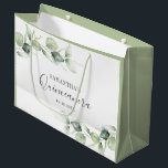 Eucalyptus 15th Birthday Greenery Quinceanera Large Gift Bag<br><div class="desc">TIP: Matching items available in this collection. Our botanical eucalyptus birthday collection features watercolor foliage and modern typography in dark grey text. Use the "Customize it" button to further re-arrange and format the style and placement of text. Could easily be repurpose for other special events like anniversaries, baby shower, birthday...</div>