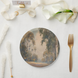 Eucalyptus (1922) – Delicate Watercolor Botanical Paper Plate