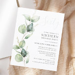 Eucalyptus 60th Birthday Party Invitation<br><div class="desc">It could be surprise party or another special decade achieved. This 60th birthday party invitation featuring eucalyptus greenery design with modern popular typography can easily be edited to suit any birthday or anniversary celebration.

You can change the wording,  birthday details and the background colour by clicking the "Personalize" button</div>