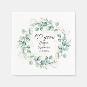 Eucalyptus 60th Diamond Wedding Anniversary  Napkin