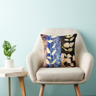 Eucalyptus Abstract Painting Throw Pillow