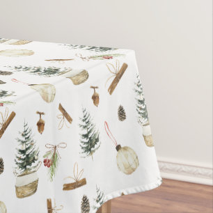 Eucalyptus Acorns Christmas Tablecloth