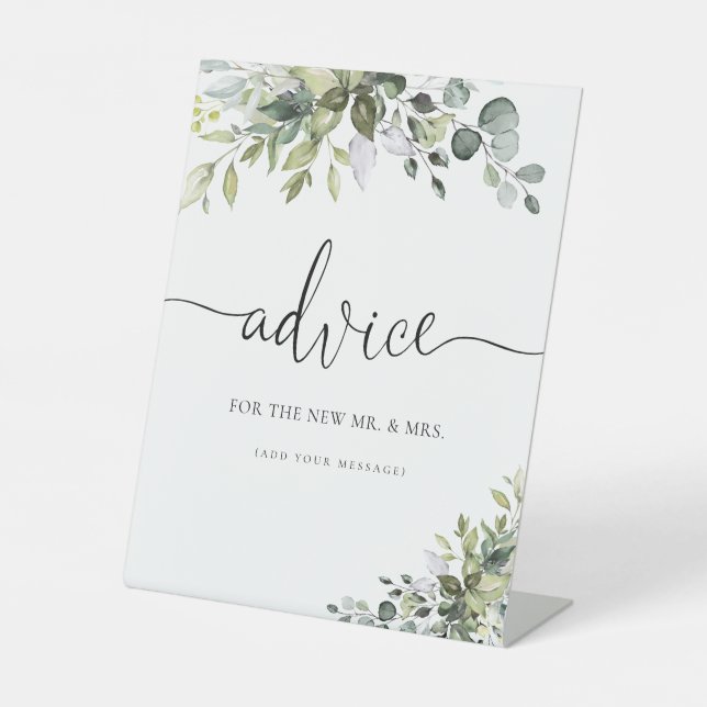 Eucalyptus Advice Sign (Front)
