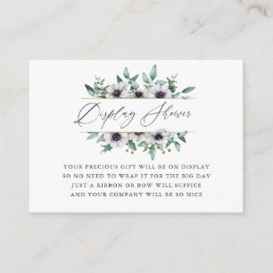 Eucalyptus Anemone Baby Shower Display Shower Enclosure Card