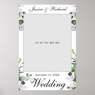 Eucalyptus Aquarelle Mariage Photo Prop Poster