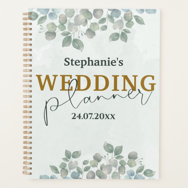 Eucalyptus Aquarelle Sage Mariage vert (Devant)