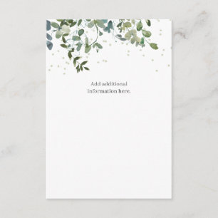 Eucalyptus Baby Shower Enclosure Card