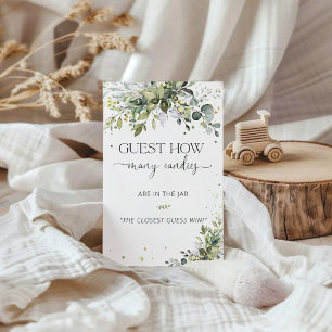 Eucalyptus Baby Shower Guess the Baby Food Game