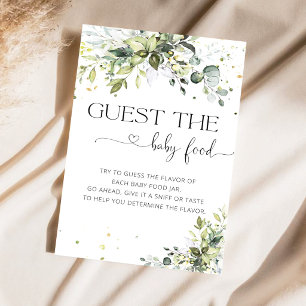 Eucalyptus Baby Shower Guess the Baby Food Game