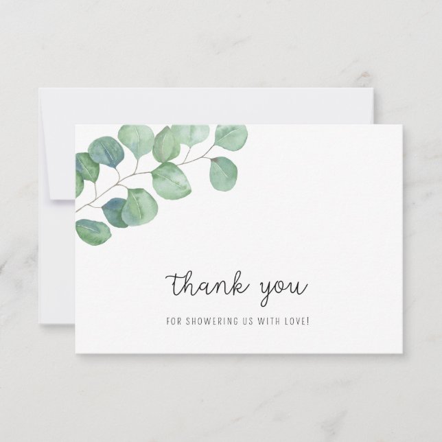 Eucalyptus - baby shower merci (Devant)
