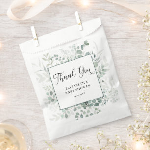 Eucalyptus Baby Shower Thank You Favor Favour Bag