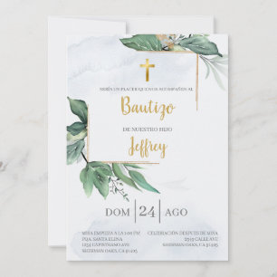 Eucalyptus baptism invite