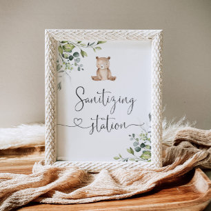 Eucalyptus bear Sanitizing Station Poster