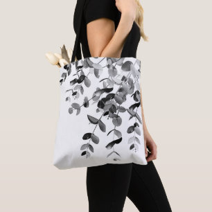 Eucalyptus Black & White Delight #1 #foliage #art Tote Bag