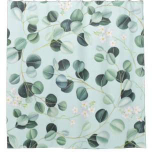 Eucalyptus Bliss: Turquoise Watercolor Pattern.