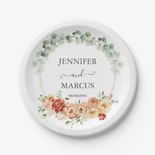 Eucalyptus & Blooms Elegance Paper Plate