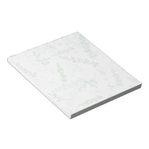 Eucalyptus & Blush Floral - Subtle Botanical Notepad