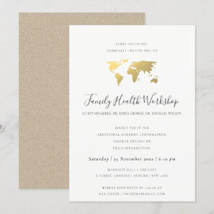 EUCALYPTUS BLUSH ROSE KRAFT GREY WORKSHOP EVENT INVITATION