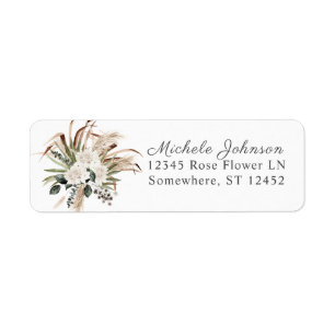 Eucalyptus Boho et Pampas Adresse de retour