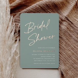 Eucalyptus   Boho Minimalist Script Bridal Shower