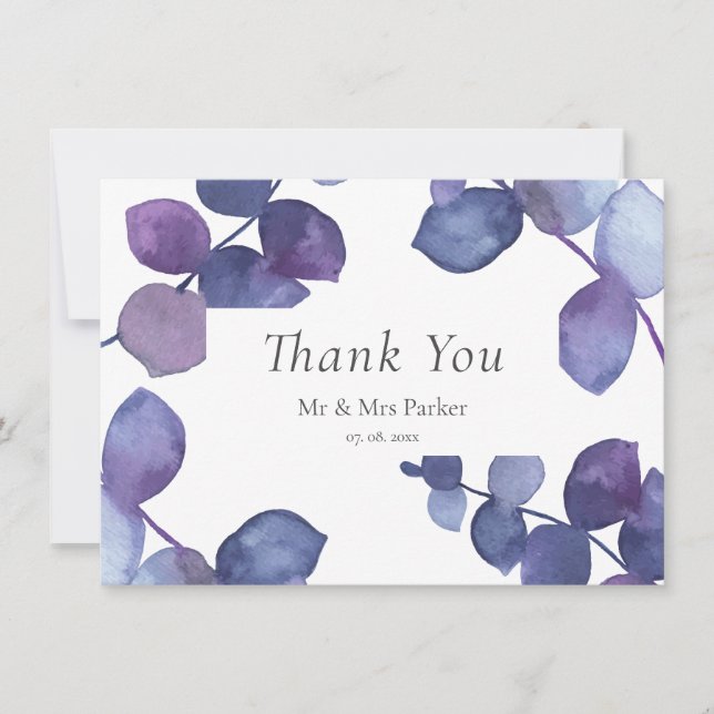 Eucalyptus Boho Thank You Card (Front)