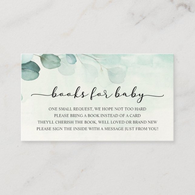 Eucalyptus Books for Baby insert card (Front)