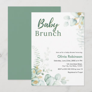 Eucalyptus Botanical Baby Brunch Baby Shower Invitation