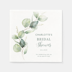 Eucalyptus Botanical Bridal Shower Paper Napkin