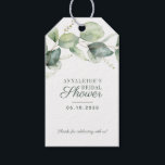 Eucalyptus Botanical Bridal Shower Thank You Favou Gift Tags<br><div class="desc">Make your bridal shower favours extra special with these elegant eucalyptus botanical thank you gift tags. With a watercolor design of eucalyptus leaves and a beautiful script font, these gift tags will show your loved ones how much you appreciate them. Place them on small potted succulents, bottles of wine, or...</div>