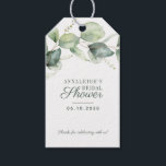 Eucalyptus Botanical Bridal Shower Thank You Favou Gift Tags<br><div class="desc">Make your bridal shower favours extra special with these elegant eucalyptus botanical thank you gift tags. With a watercolor design of eucalyptus leaves and a beautiful script font, these gift tags will show your loved ones how much you appreciate them. Place them on small potted succulents, bottles of wine, or...</div>