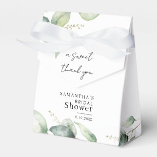 Eucalyptus Botanical Foliage Bridal Shower Favor Box