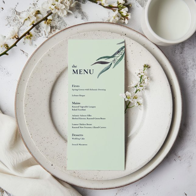 Eucalyptus Botanical Garden Wedding Dinner Menu (Creator Uploaded)