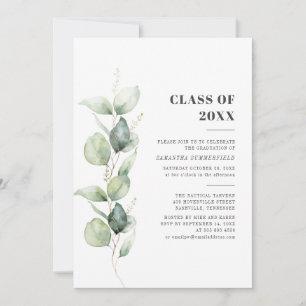 Eucalyptus Botanical Graduation 2022 Party Invitation