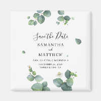 Eucalyptus Botanical Greenery Save the Date