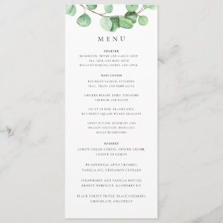 Eucalyptus Botanical Menu